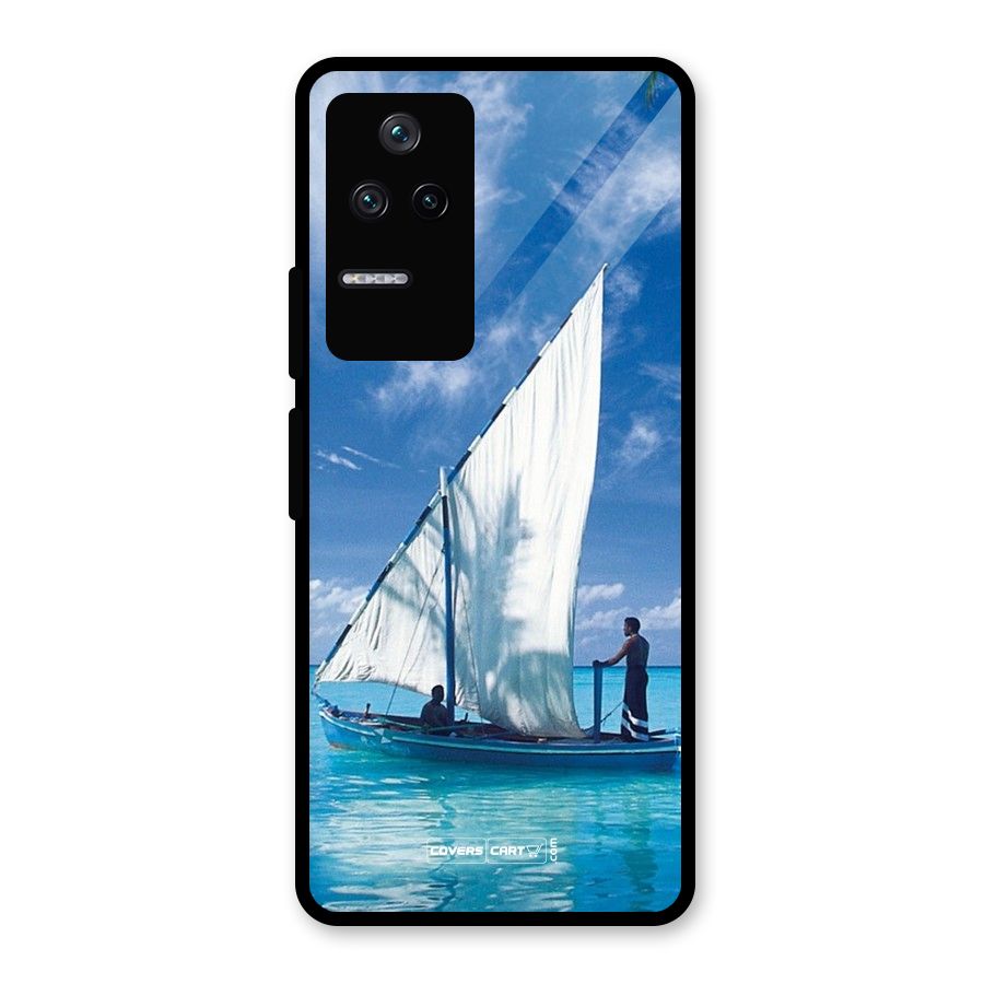 Travel Ship Glass Back Case for Poco F4 5G