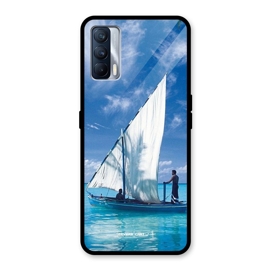 Travel Ship Glass Back Case for Realme X7