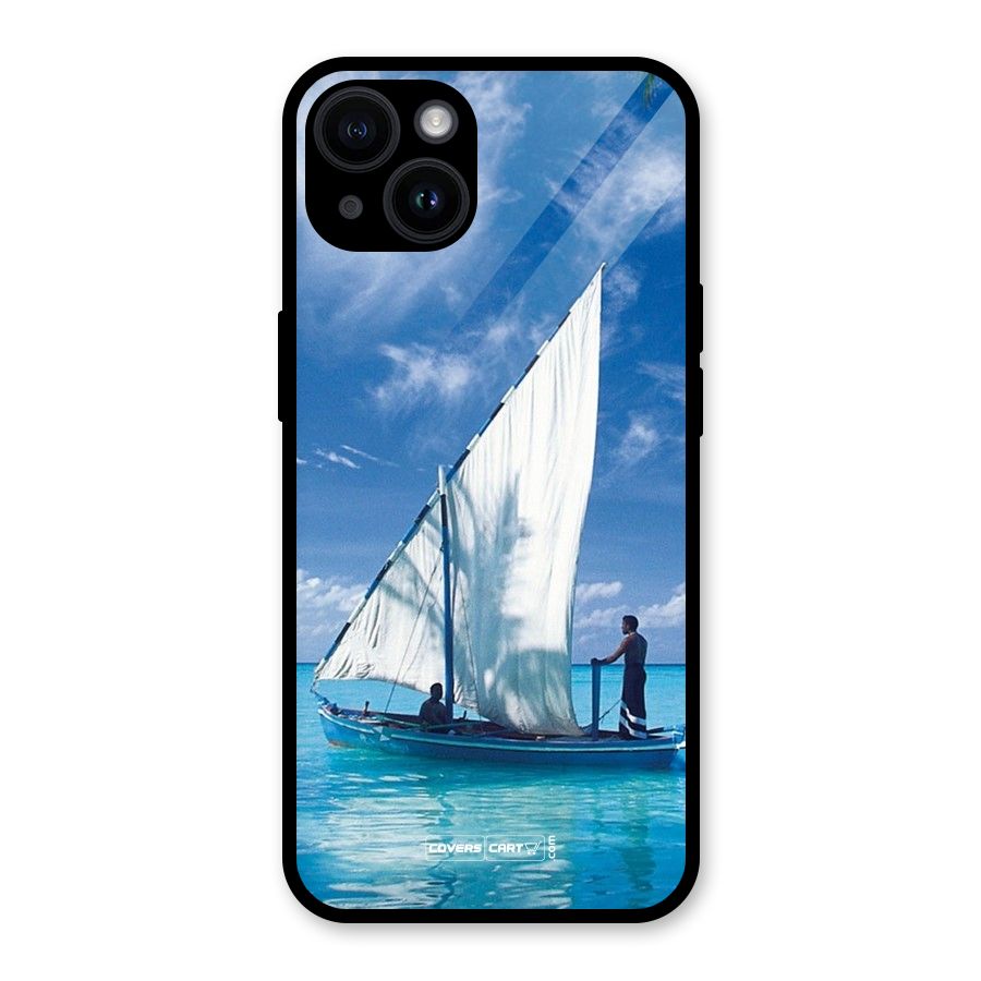 Travel Ship Glass Back Case for iPhone 14