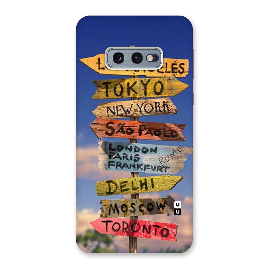 Travel Signs Back Case for Galaxy S10e