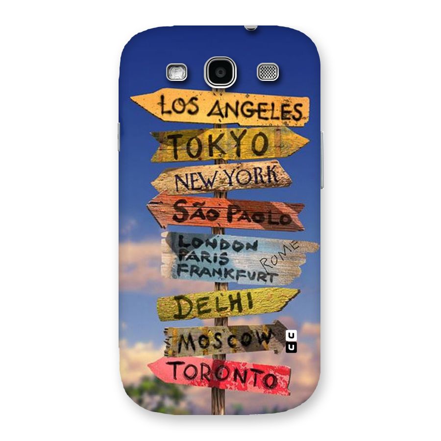 Travel Signs Back Case for Galaxy S3