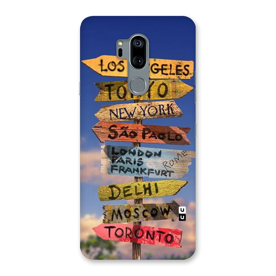Travel Signs Back Case for LG G7