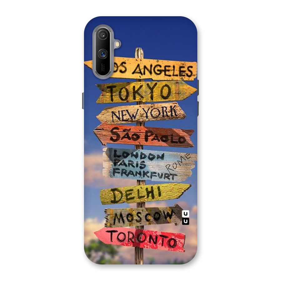 Travel Signs Back Case for Realme C3