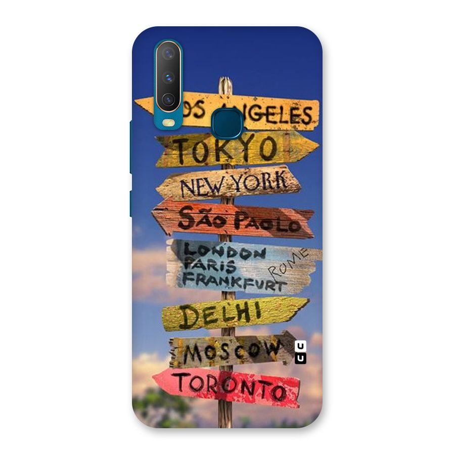 Travel Signs Back Case for Vivo U10