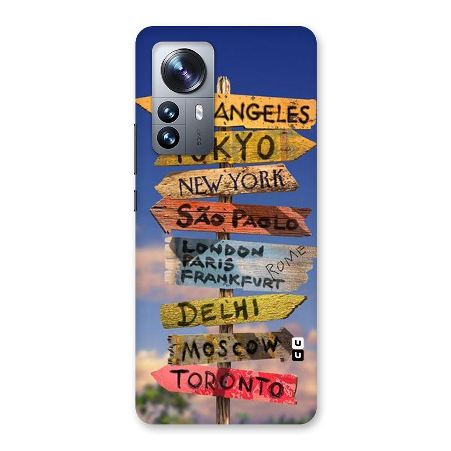 Travel Signs Back Case for Xiaomi 12 Pro