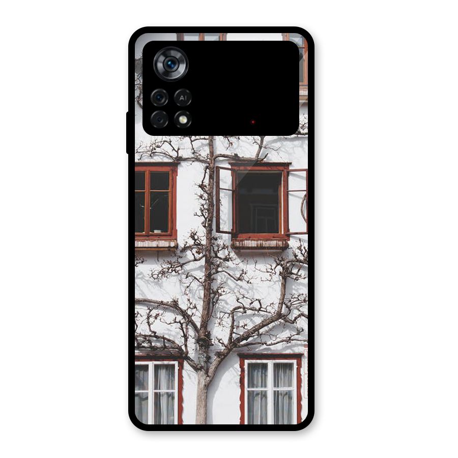 Tree House Glass Back Case for Poco X4 Pro 5G