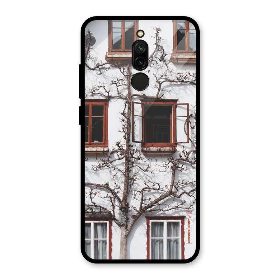 Tree House Glass Back Case for Redmi 8