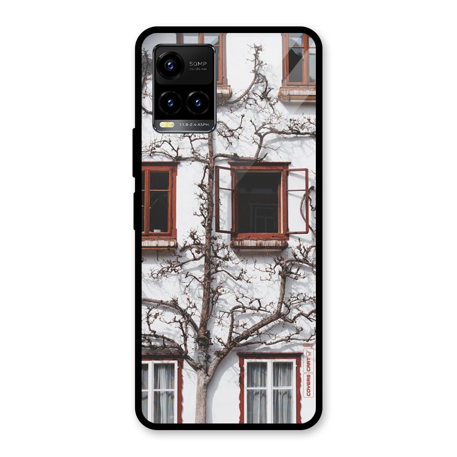 Tree House Glass Back Case for Vivo Y21A