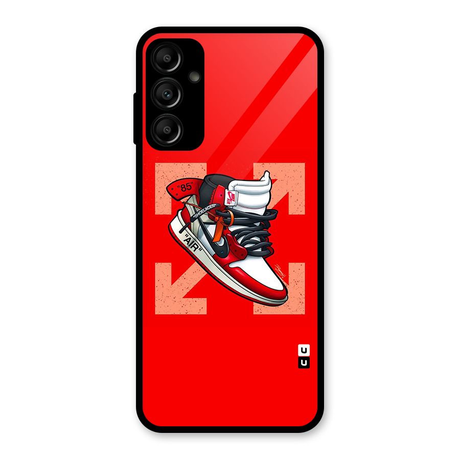 Trendy Air Shoes Glass Back Case for Galaxy A14 5G