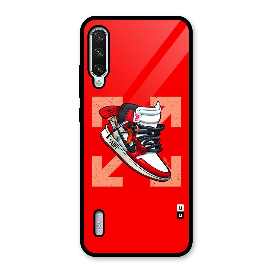 Trendy Air Shoes Glass Back Case for Mi A3
