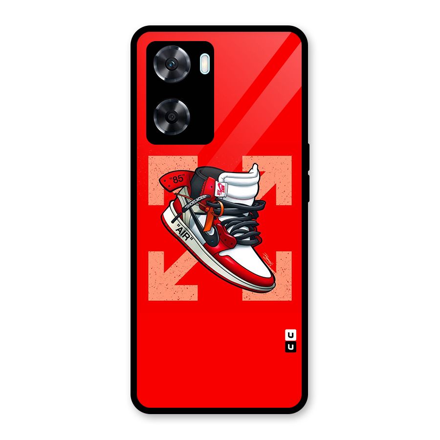 Trendy Air Shoes Glass Back Case for Oppo A77