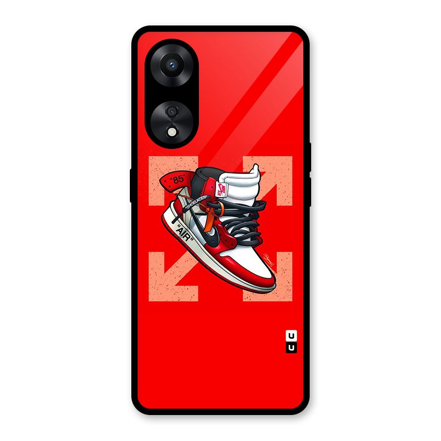 Trendy Air Shoes Glass Back Case for Oppo A78