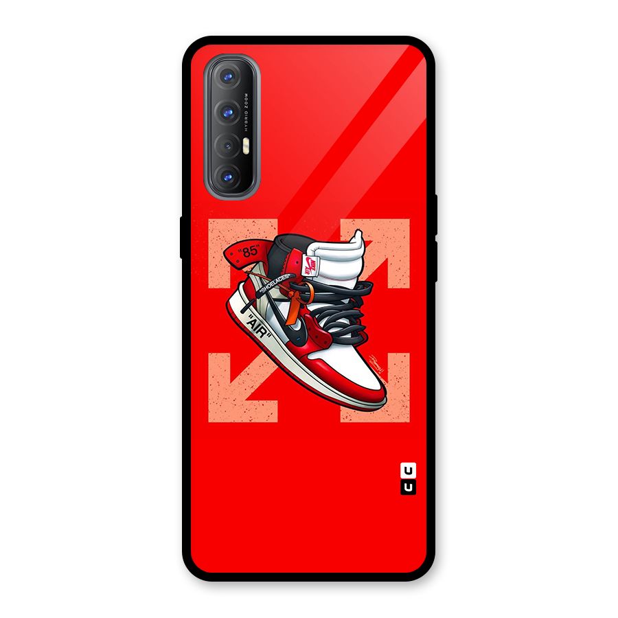 Trendy Air Shoes Glass Back Case for Oppo Reno3 Pro