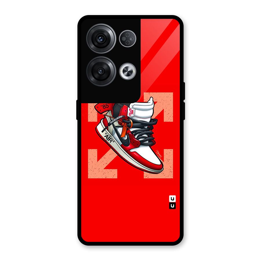 Trendy Air Shoes Glass Back Case for Oppo Reno8 Pro 5G