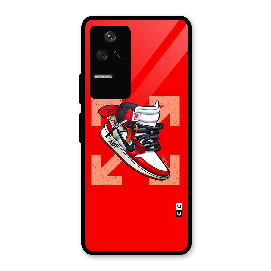 Trendy Air Shoes Glass Back Case for Poco F4 5G