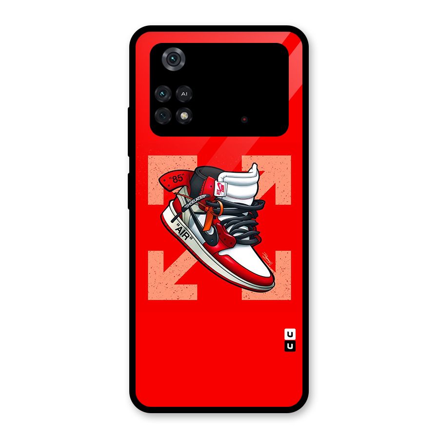 Trendy Air Shoes Glass Back Case for Poco M4 Pro 4G