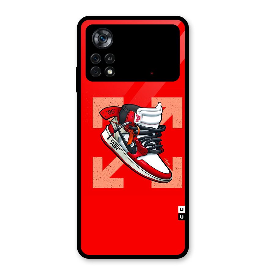 Trendy Air Shoes Glass Back Case for Poco X4 Pro 5G