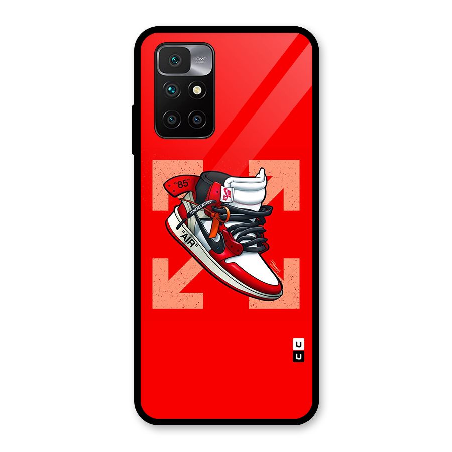 Trendy Air Shoes Glass Back Case for Redmi 10 Prime