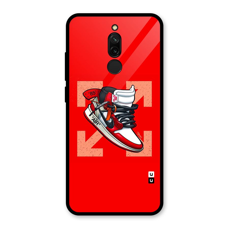 Trendy Air Shoes Glass Back Case for Redmi 8