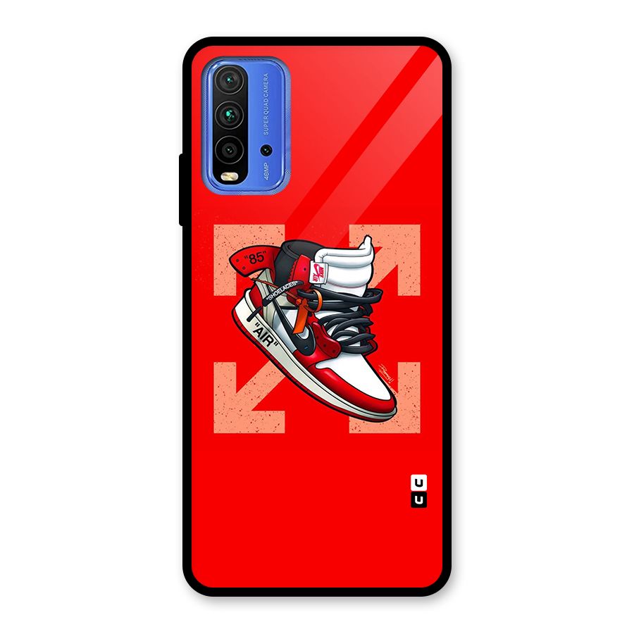Trendy Air Shoes Glass Back Case for Redmi 9 Power
