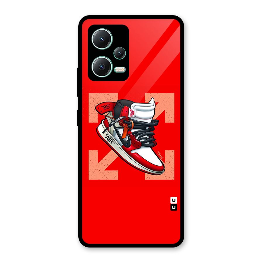 Trendy Air Shoes Glass Back Case for Redmi Note 12 5G