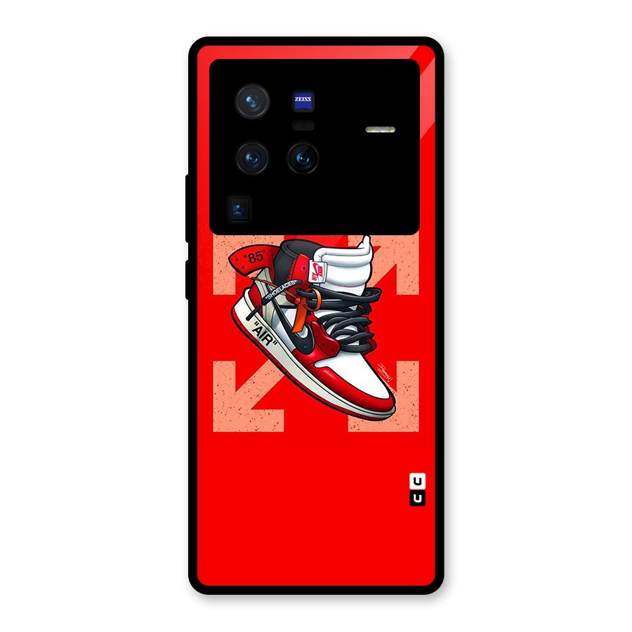 Trendy Air Shoes Glass Back Case for Vivo X80 Pro