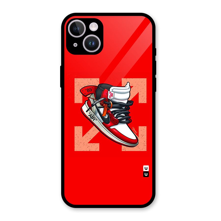 Trendy Air Shoes Glass Back Case for iPhone 14 Plus