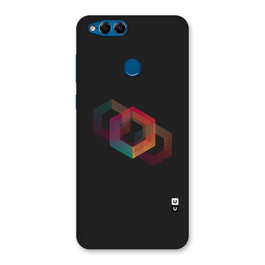 Tri-hexa Colours Back Case for Honor 7X