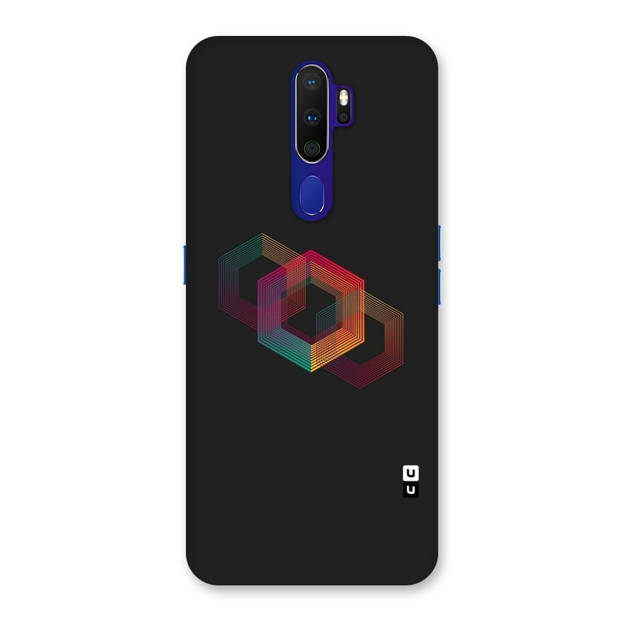 Tri-hexa Colours Back Case for Oppo A9 (2020)