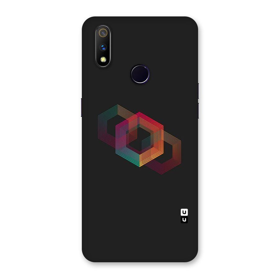 Tri-hexa Colours Back Case for Realme 3 Pro