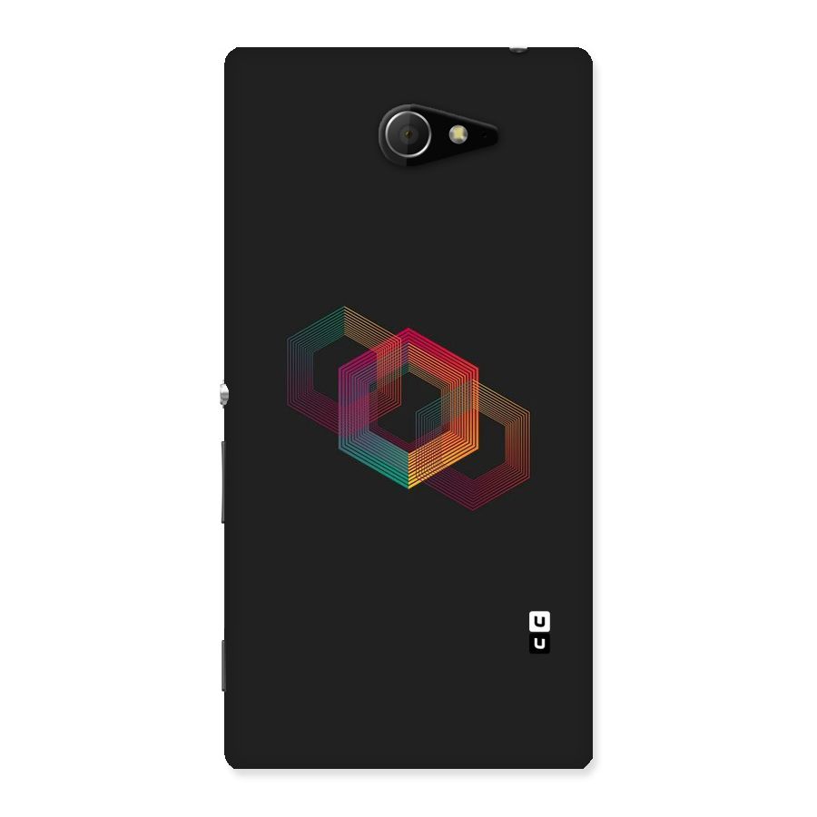 Tri-hexa Colours Back Case for Sony Xperia M2