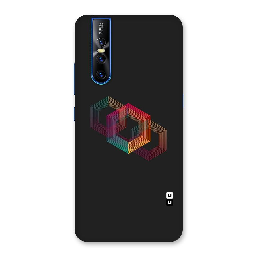 Tri-hexa Colours Back Case for Vivo V15 Pro