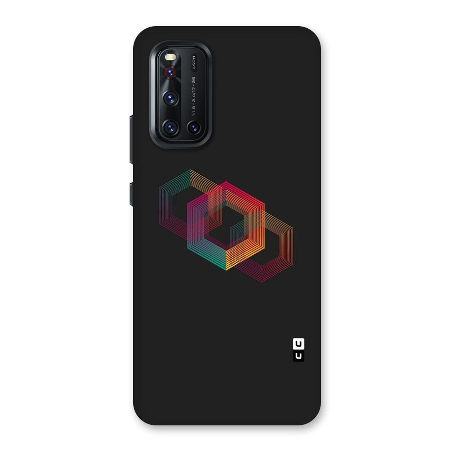 Tri-hexa Colours Back Case for Vivo V19