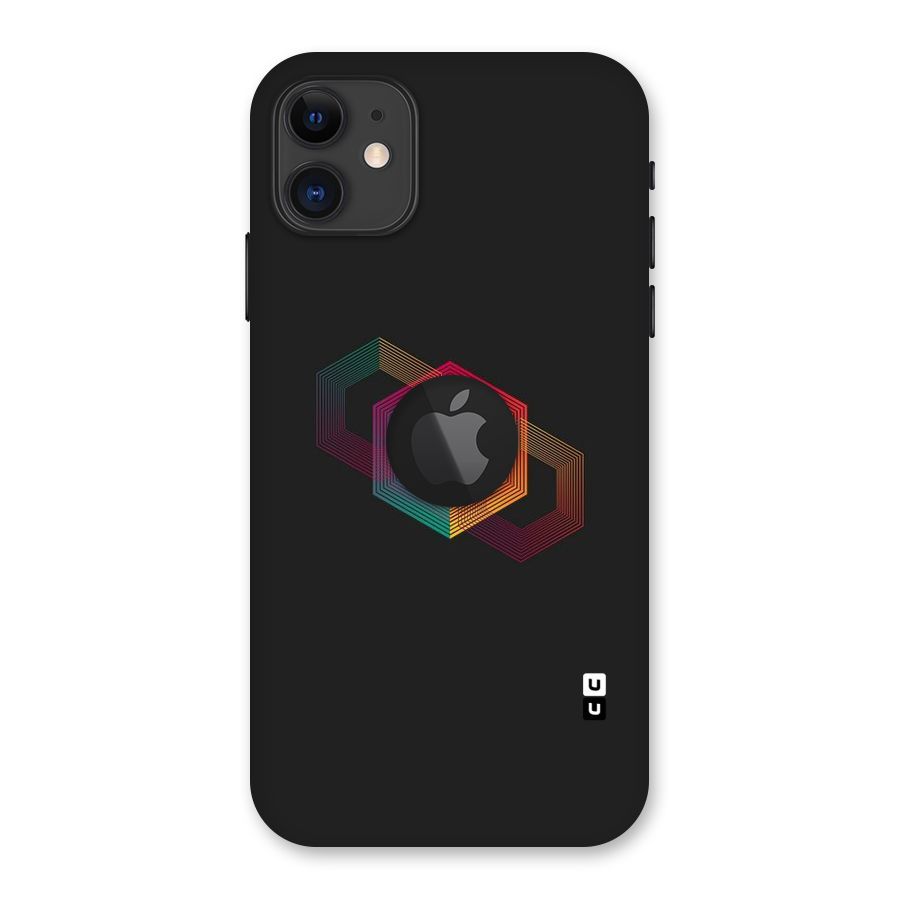 Tri-hexa Colours Back Case for iPhone 11 Logo Cut
