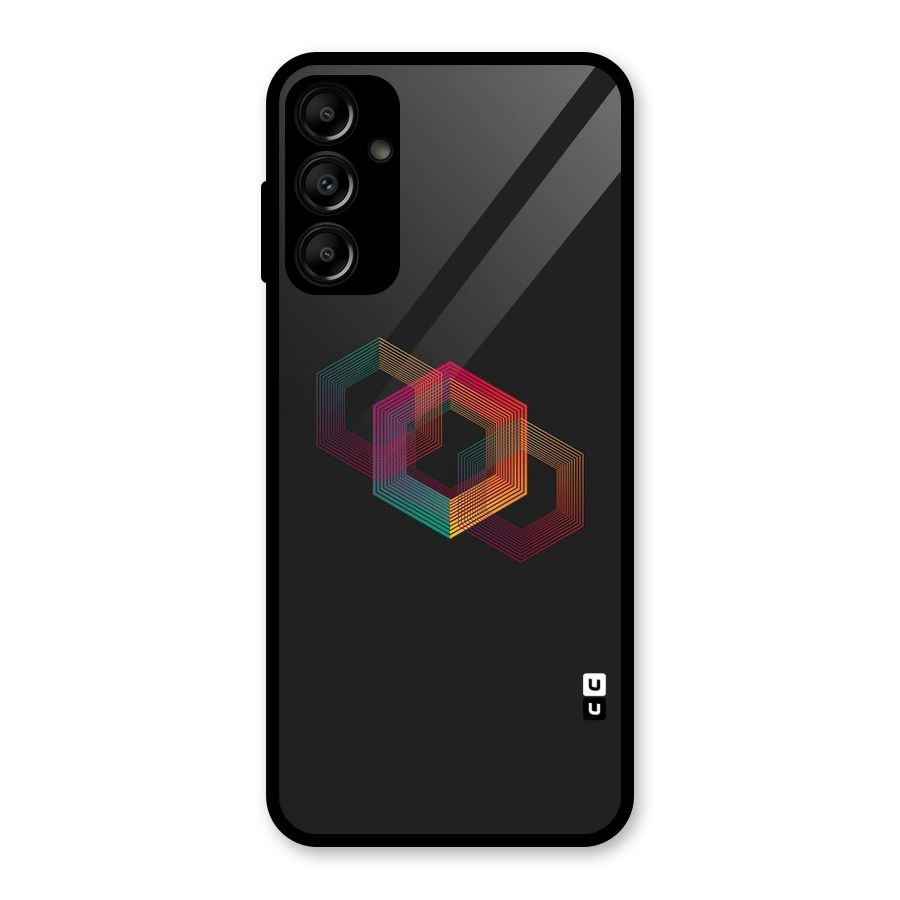 Tri-hexa Colours Glass Back Case for Galaxy A14 5G