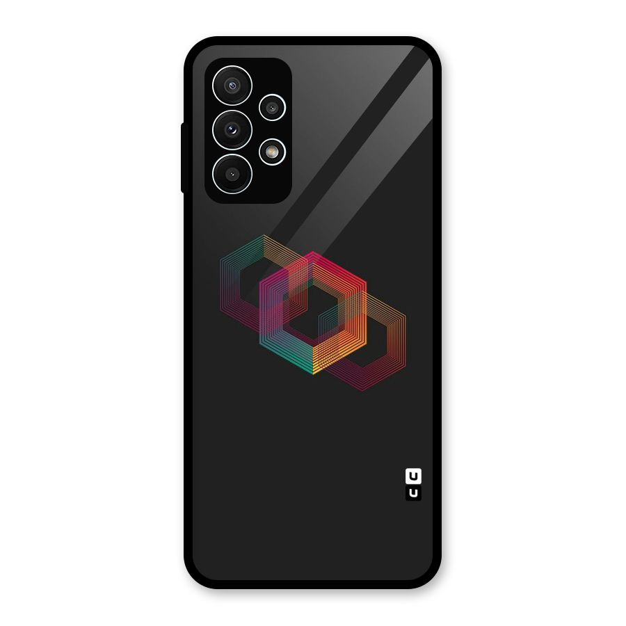 Tri-hexa Colours Glass Back Case for Galaxy A23