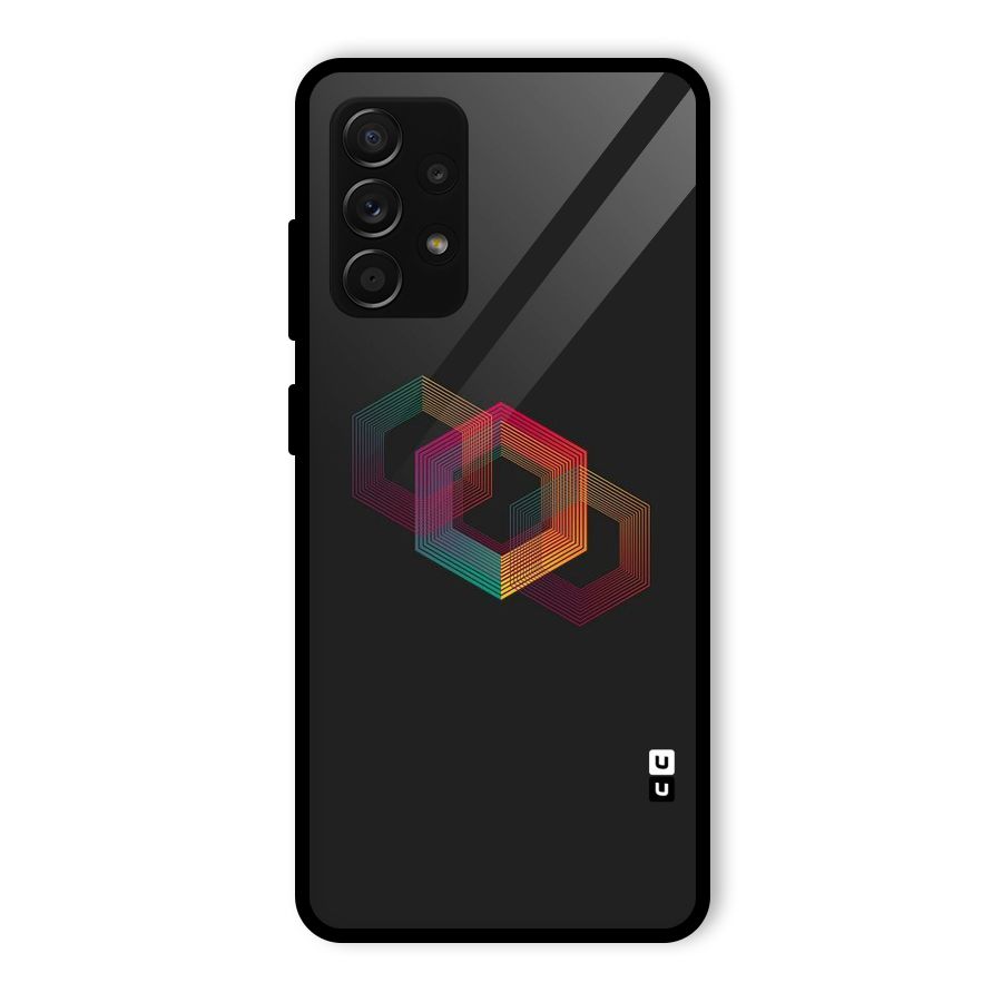 Tri-hexa Colours Glass Back Case for Galaxy A53 5G