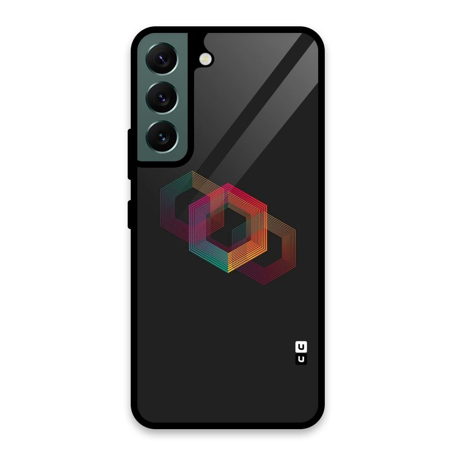 Tri-hexa Colours Glass Back Case for Galaxy S22 5G