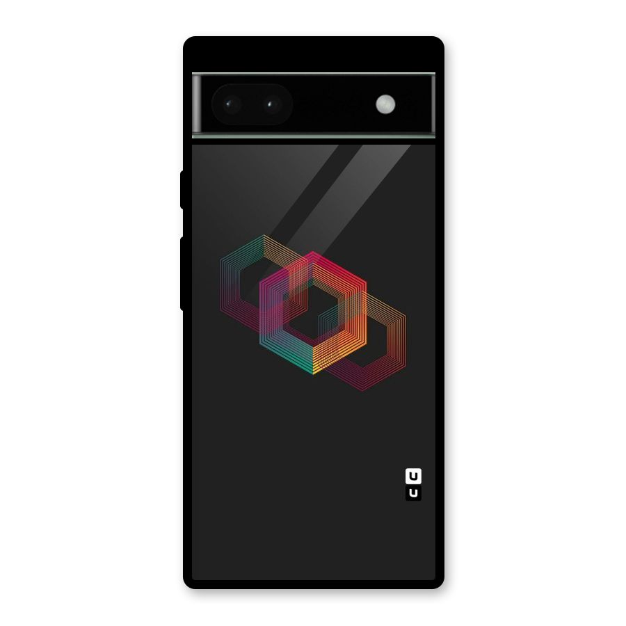 Tri-hexa Colours Glass Back Case for Google Pixel 6a