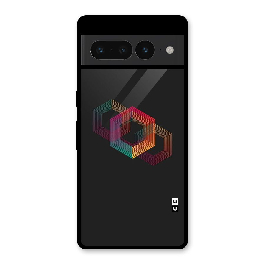 Tri-hexa Colours Glass Back Case for Google Pixel 7 Pro