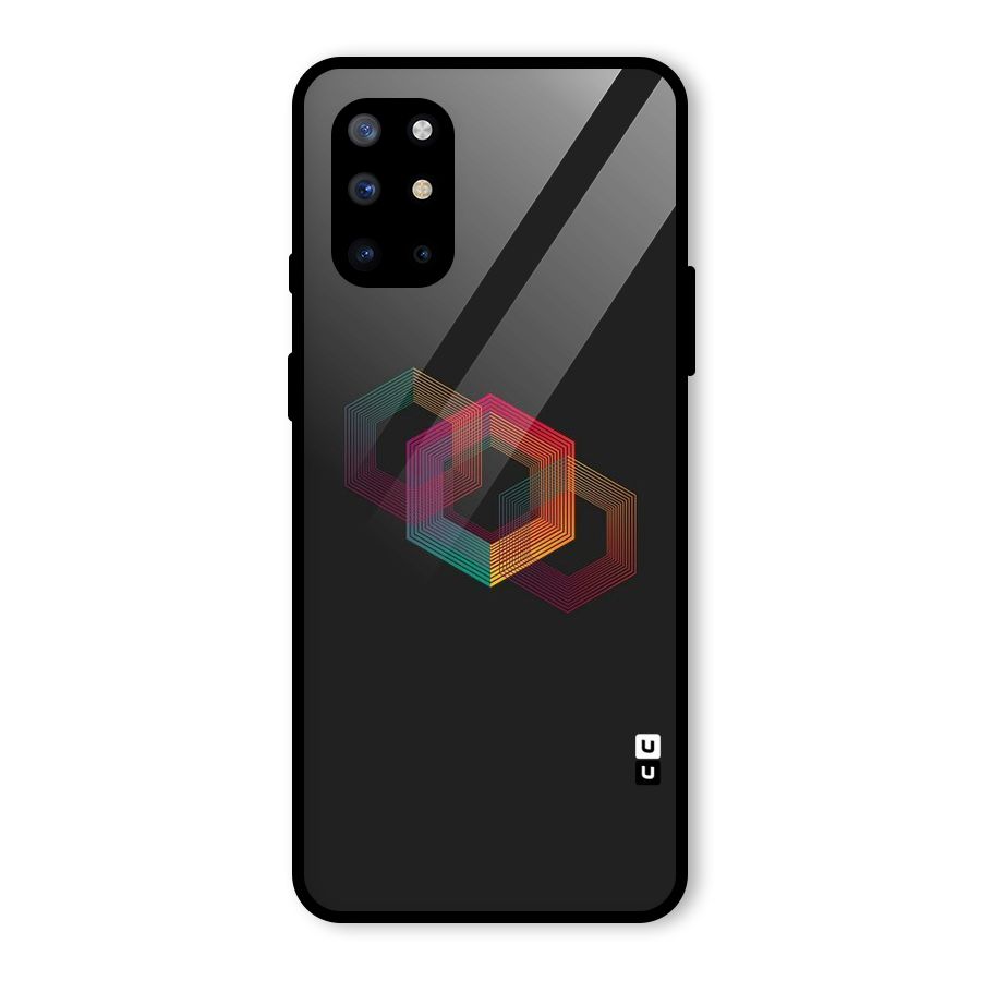 Tri-hexa Colours Glass Back Case for OnePlus 8T