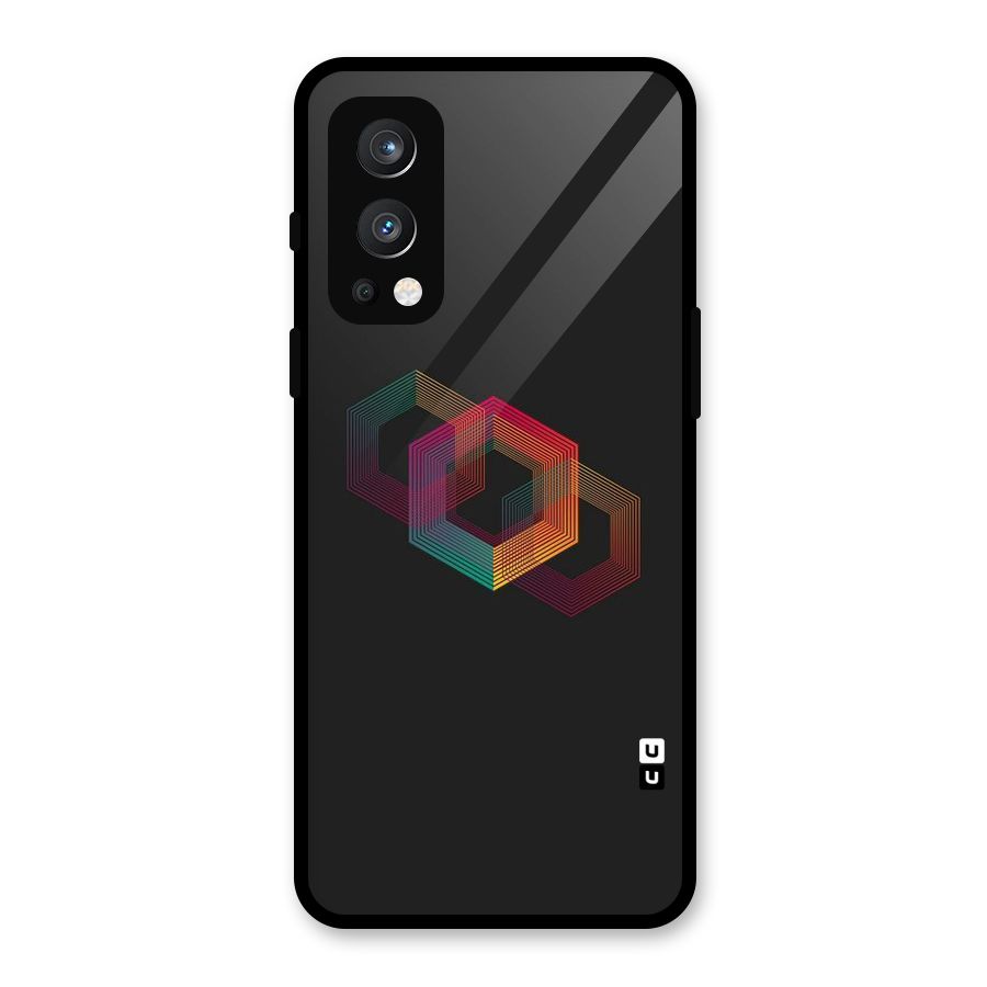 Tri-hexa Colours Glass Back Case for OnePlus Nord 2 5G