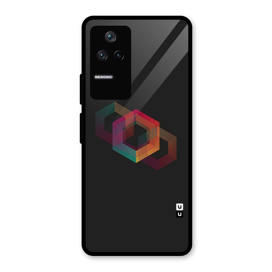 Tri-hexa Colours Glass Back Case for Poco F4 5G