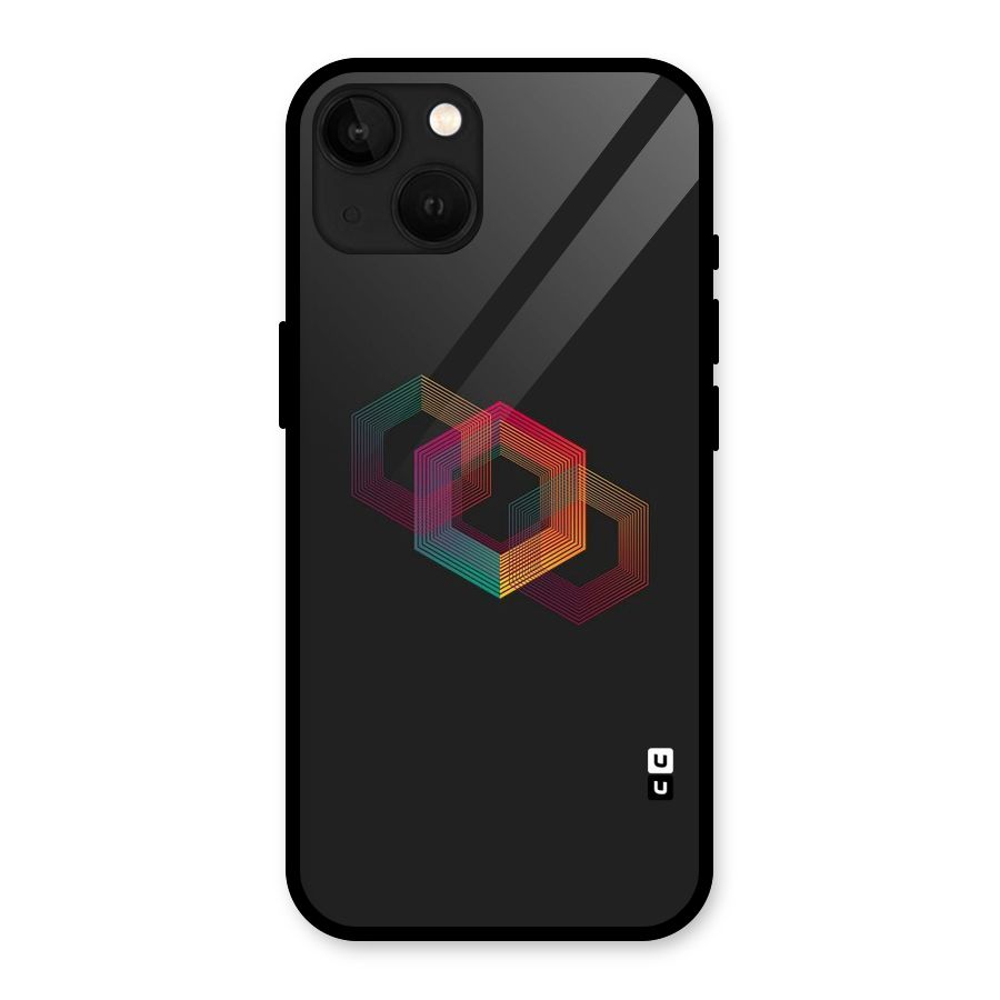 Tri-hexa Colours Glass Back Case for iPhone 13