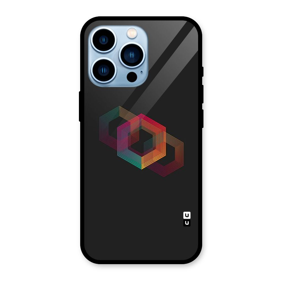 Tri-hexa Colours Glass Back Case for iPhone 13 Pro
