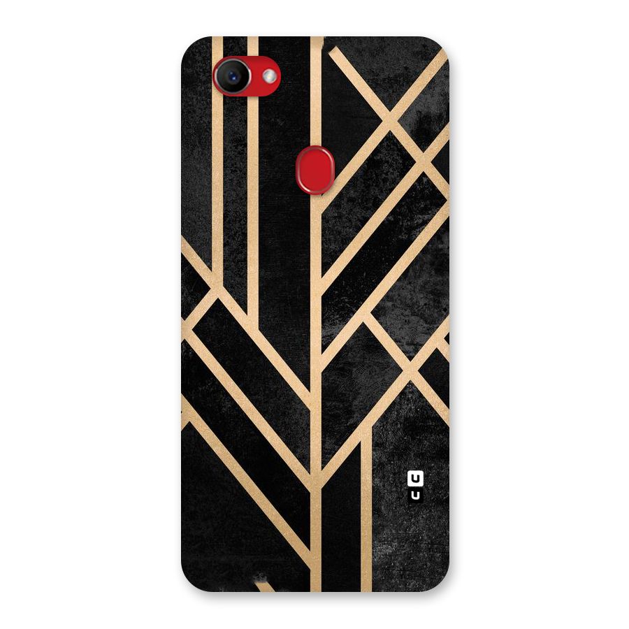 Tri Lines Gold Back Case for Oppo F7