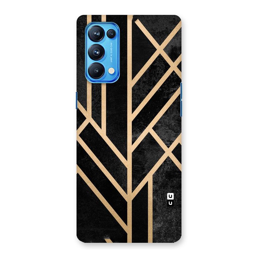 Tri Lines Gold Back Case for Oppo Reno5 Pro 5G