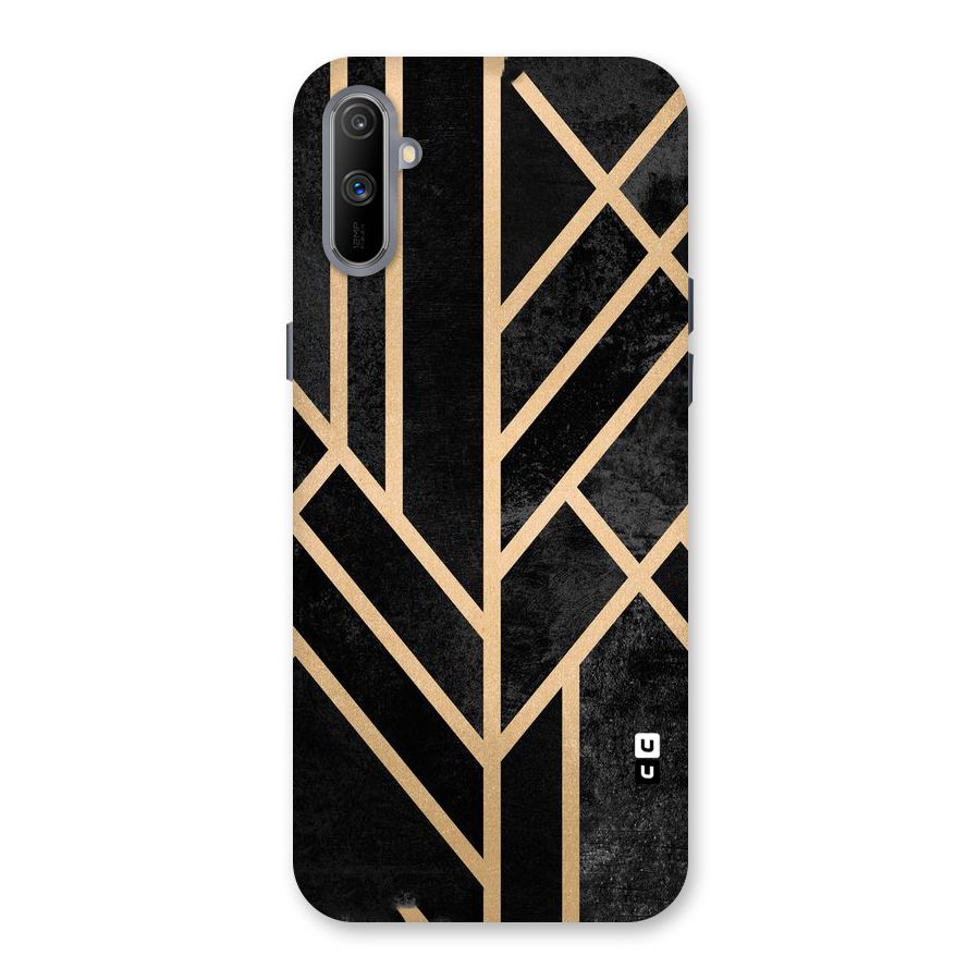 Tri Lines Gold Back Case for Realme C3