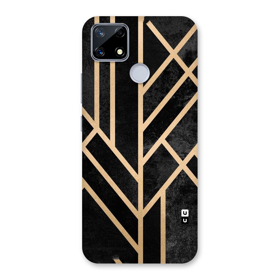 Tri Lines Gold Back Case for Realme Narzo 20
