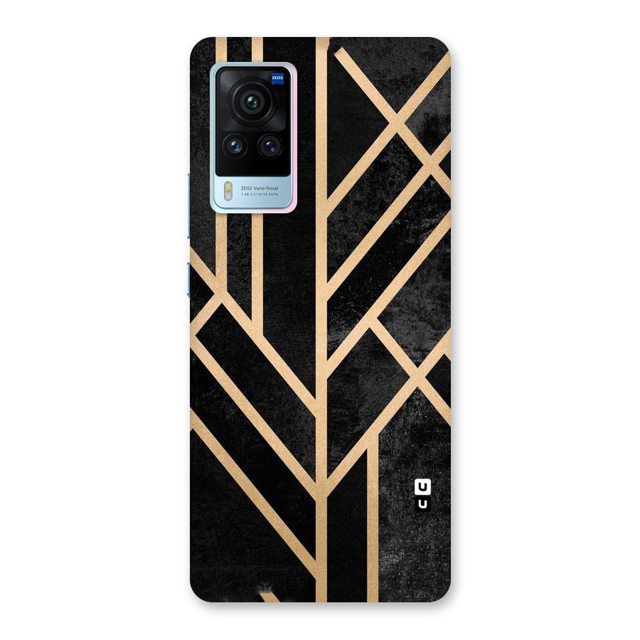 Tri Lines Gold Back Case for Vivo X60 Pro